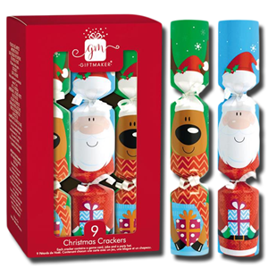 Giftmaker 9 Mini Christmas Crackers Santa Friends