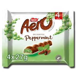 Nestlé Aero Peppermint Bar 4x27g Nestlé Aero Peppermint Bar 4x27g