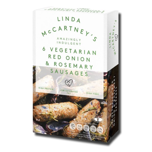 Linda McCartney 6 Vegetarian Red Onion Rosemary Sausages 300g Linda McCartney 6 Vegetarian Red Onion Rosemary Sausages 300g