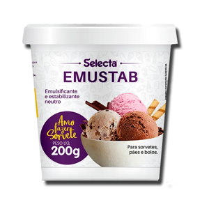 Selecta Emustab Emulsificante Pó para Gelado 200g Selecta Emustab Emulsificante Pó para Gelado 200g