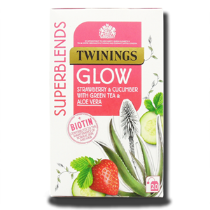Twinings Glow Strawberry & Cucumber with Green Tea & Aloe Vera 20's 30g
