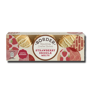 Border Biscuits Strawberry Drizzle Melts 150g