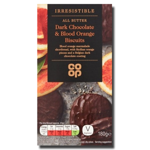 Coop Biscuits Dark Chocolate Blood Orange 180g Coop Biscuits Dark Chocolate Blood Orange 180g