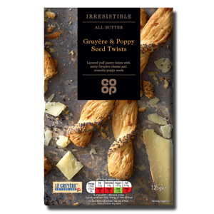Coop Grueére Poppy Seed Bread Sticks 125g Coop Grueére Poppy Seed Bread Sticks 125g