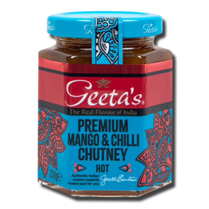 Geeta's Mango & Chilli Chutney Hot 230g Geeta's Mango & Chilli Chutney Hot 230g