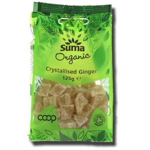 Suma Organic Ginger Crystallised 125g Suma Organic Ginger Crystallised 125g