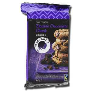 Traidcraft Double Chocolate Chunk Cookies 45g