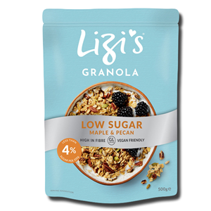 Lizi's Granola Low Sugar Maple Pecan 500g [BB: 09/04/2022]
