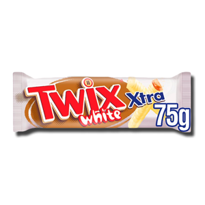 Twix Xtra White Chocolate Biscuit Twin Bars 75g