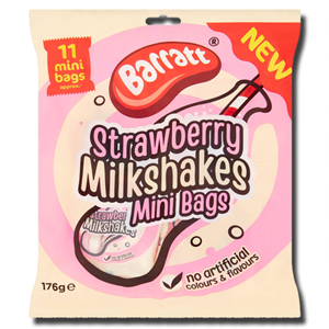 Barratt Strawberry Milkshakes Mini Bags 176g