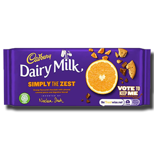 Cadbury Dairy Milk Simply the Zest Orange 110g Cadbury Dairy Milk Simply the Zest Orange 110g