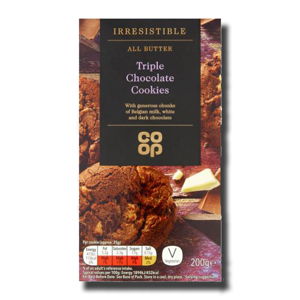 Coop All Butter Triple Chocolate Cookies 200g Coop All Butter Triple Chocolate Cookies 200g