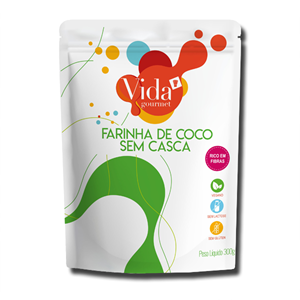 Vida Gourmet Farinha de Coco sem Casca 300g