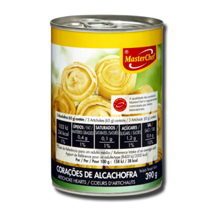 MasterChef Corações de Alcachofra 390g MasterChef Corações de Alcachofra 390g