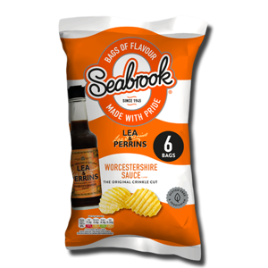 Seabrook Lea & Perrins Worcestershire Crisps 6x25g Seabrook Lea & Perrins Worcestershire Crisps 6x25g