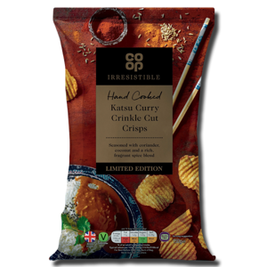 Coop Katsu Curry Crinkle Cut Crisps 150g Coop Katsu Curry Crinkle Cut Crisps 150g