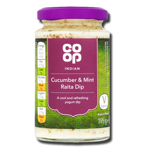 Coop Indian Cucumber & Mint Raita Dip195g