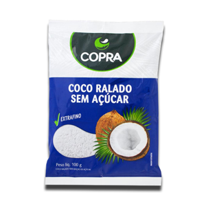 Copra Coco Ralado sem Açucar 100g Copra Coco Ralado sem Açucar 100g
