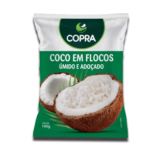 Copra Coco Ralado em Flocos 100g Copra Coco Ralado em Flocos 100g