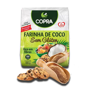 Copra Farinha de Coco sem Gluten 400g Copra Farinha de Coco sem Gluten 400g
