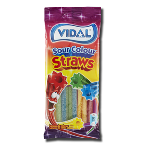 Vidal Gomas Sour Colour Straws 100g