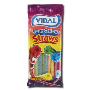 Vidal Gomas Sour Colour Straws 90g