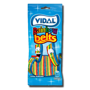 Vidal Gomas Rainbow Sour Belts 90g Vidal Gomas Rainbow Sour Belts 90g