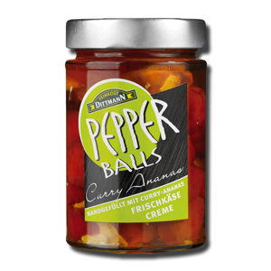 Feinkost Dittmann Pepperballs Chilli Agri-Doce com Queijo Fresco Caril e Ananás 290g Feinkost Dittmann Pepperballs Chilli Agri-Doce com Queijo Fresco Caril e Ananás 290g