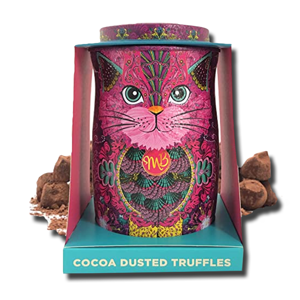 Monty Bojangles Cocoa Dusted Chocolate Truffles Persian Pink Tin 135g Monty Bojangles Cocoa Dusted Chocolate Truffles Persian Pink Tin 135g