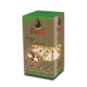 Uniconf Bon Roll Chocolate With Whole Hazelnut Carton 240g