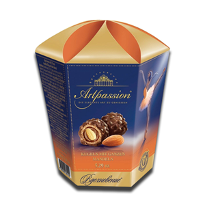 Uniconf Artpassion Spheres with Whole Almond Carton 150g