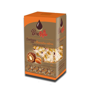 Uniconf Bon Roll Chocolate With Whole Almond Carton 240g