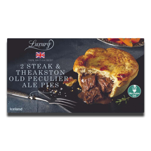 Iceland Luxury 2 Steak Pies 440g Iceland Luxury 2 Steak Pies 440g