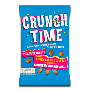 Crunch Time Coated Nuts Smoky Bacon & Sausage 120g Crunch Time Coated Nuts Smoky Bacon & Sausage 120g