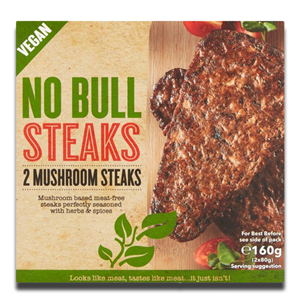 The No Meat Company 2 No Bull Mushroom Steaks 160g