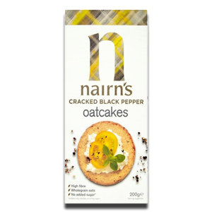 Nairn's Oatcakes Cracked Black Pepper 200g Nairn's Oatcakes Cracked Black Pepper 200g