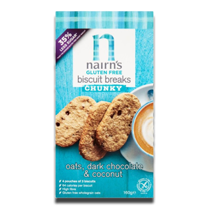 Nairn's Biscuit Breaks Oat DarK Chocolate & Coconut 160g Nairn's Biscuit Breaks Oat DarK Chocolate & Coconut 160g