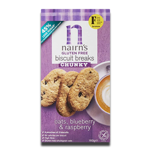Nairn's Biscuit Breaks Oat Blueberry & Raspberry 160g Nairn's Biscuit Breaks Oat Blueberry & Raspberry 160g