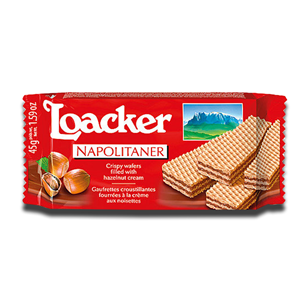 Loacker Crispy Wafers Hazelnut Cream 45g