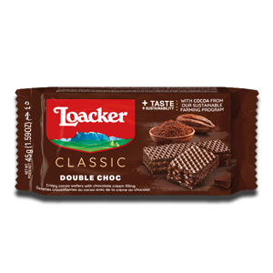 Loacker Crispy Wafers Double Chocolate Cream 175g Loacker Crispy Wafers Double Chocolate Cream 175g