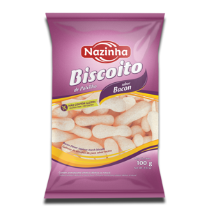 Nazinha Biscoito Polvilho Bacon 100g