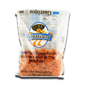 Gustinos Round Shape Wheat Flour Snack Pellets 227g Gustinos Round Shape Wheat Flour Snack Pellets 227g