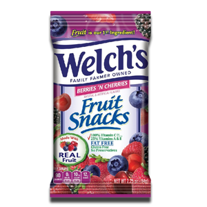 Welch's Berries and Cherries Fruit Snacks 64g Welch's Berries and Cherries Fruit Snacks 64g