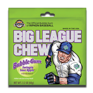 Big League Chew Bubble Gum Pouch Sour Apple 60g Big League Chew Bubble Gum Pouch Sour Apple 60g