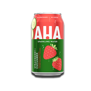 Aha Sparkling Water Strawberry & Cucumber Flavour 355ml
