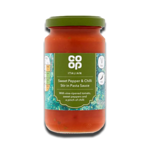 Coop Italian Sweet Pepper & Chilli Stir in Pasta Sauce 190g Coop Italian Sweet Pepper & Chilli Stir in Pasta Sauce 190g