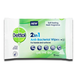 Dettol 2 in 1 Anti-Bacterial Hand and Surface Wipes Dettol 2 in 1 Anti-Bacterial Hand and Surface Wipes
