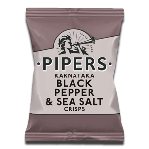 Pipers Black Pepper & Sea Salt 40g Pipers Black Pepper & Sea Salt 40g