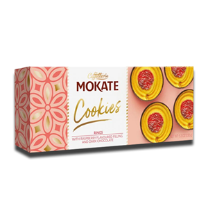 Caffettaria Mokate Raspberry Rings with Chocolate 150g