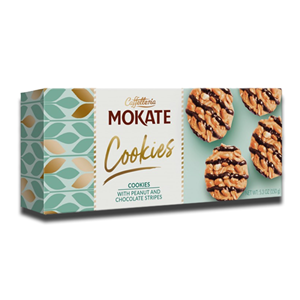 Caffettaria Mokate Cookies with Peanut & Chocolate Stripes 150g